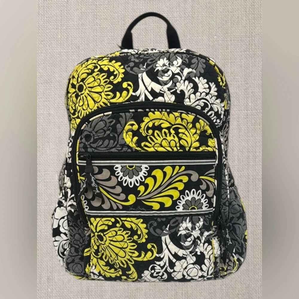 Vera Bradley Baroque Floral Medium Campus Laptop Tablet School Bag Backpack 16